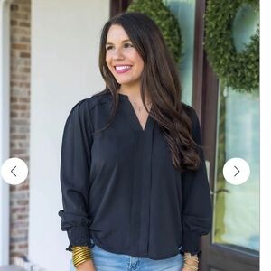 Black Blouse Size Medium NWT